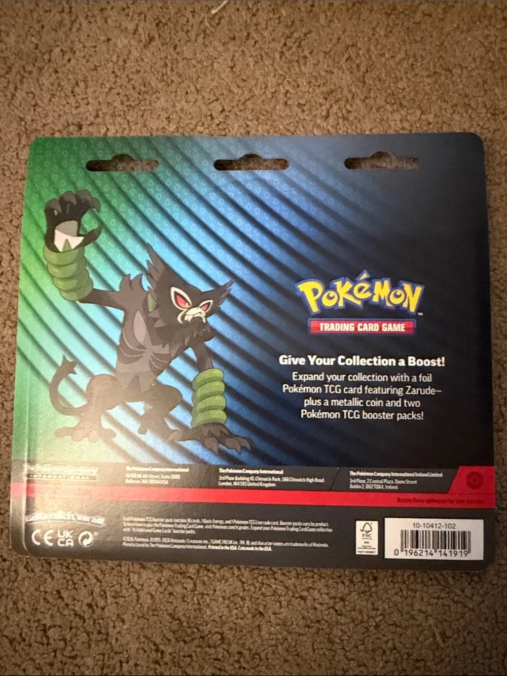 Pokémon Trading Card Game Booster Pack Bundle with Zarude Promo - Black